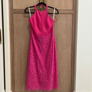 Shoshanna size 2 fuchsia lace dress